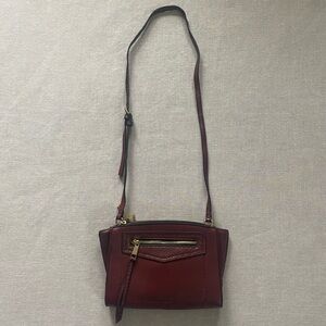 Sole Society burgundy crossbody purse.